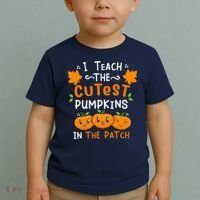 I Teach The Cutest Pumpkins In The Patch Halloween Quote Toddler T-Shirt thumb 2