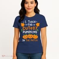 I Teach The Cutest Pumpkins In The Patch Halloween Quote Women's T-Shirt thumb 4