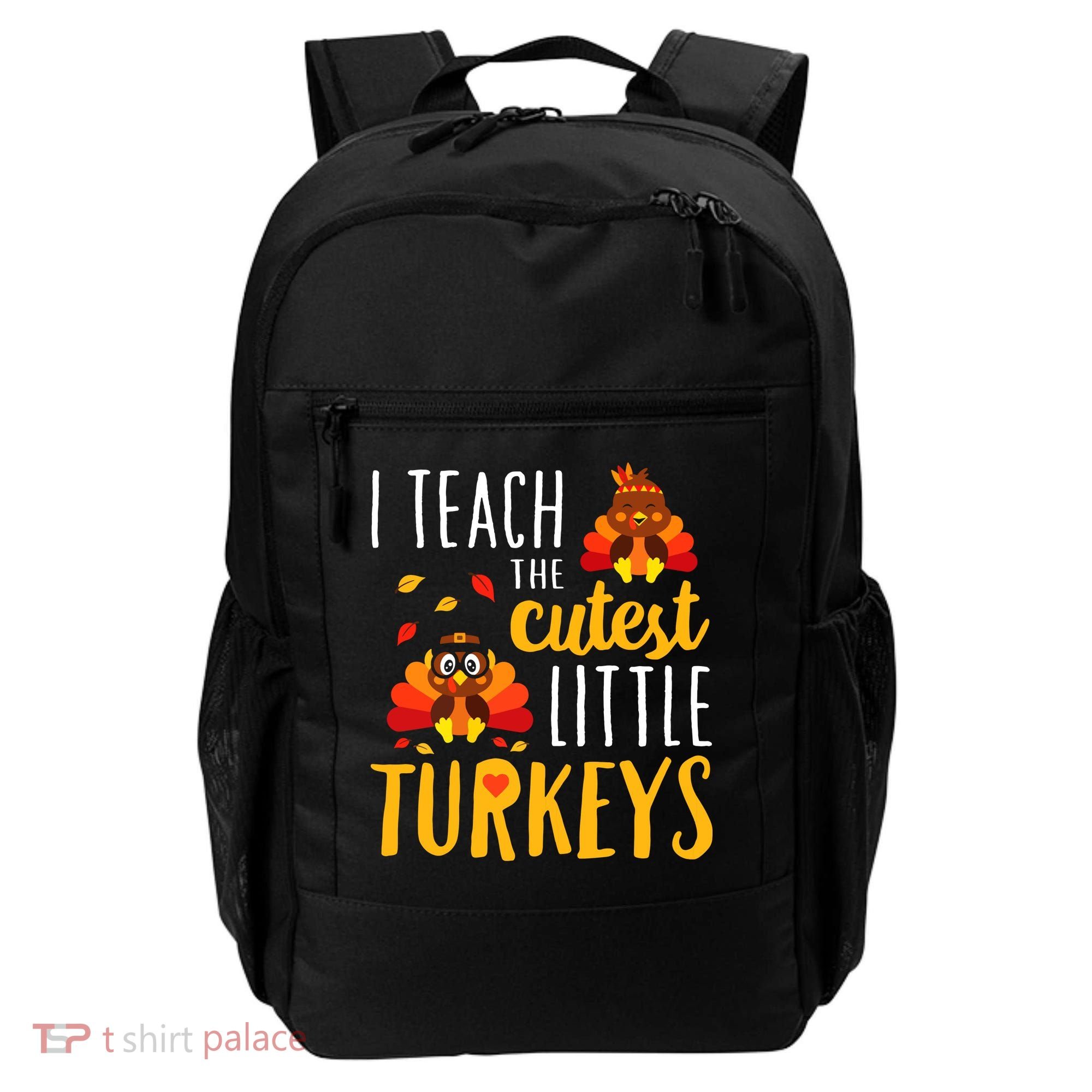 I Teach The Cutest Little Turkeys School Thankful Backpack