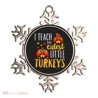 I Teach The Cutest Little Turkeys School Thankful Ornament thumb 0