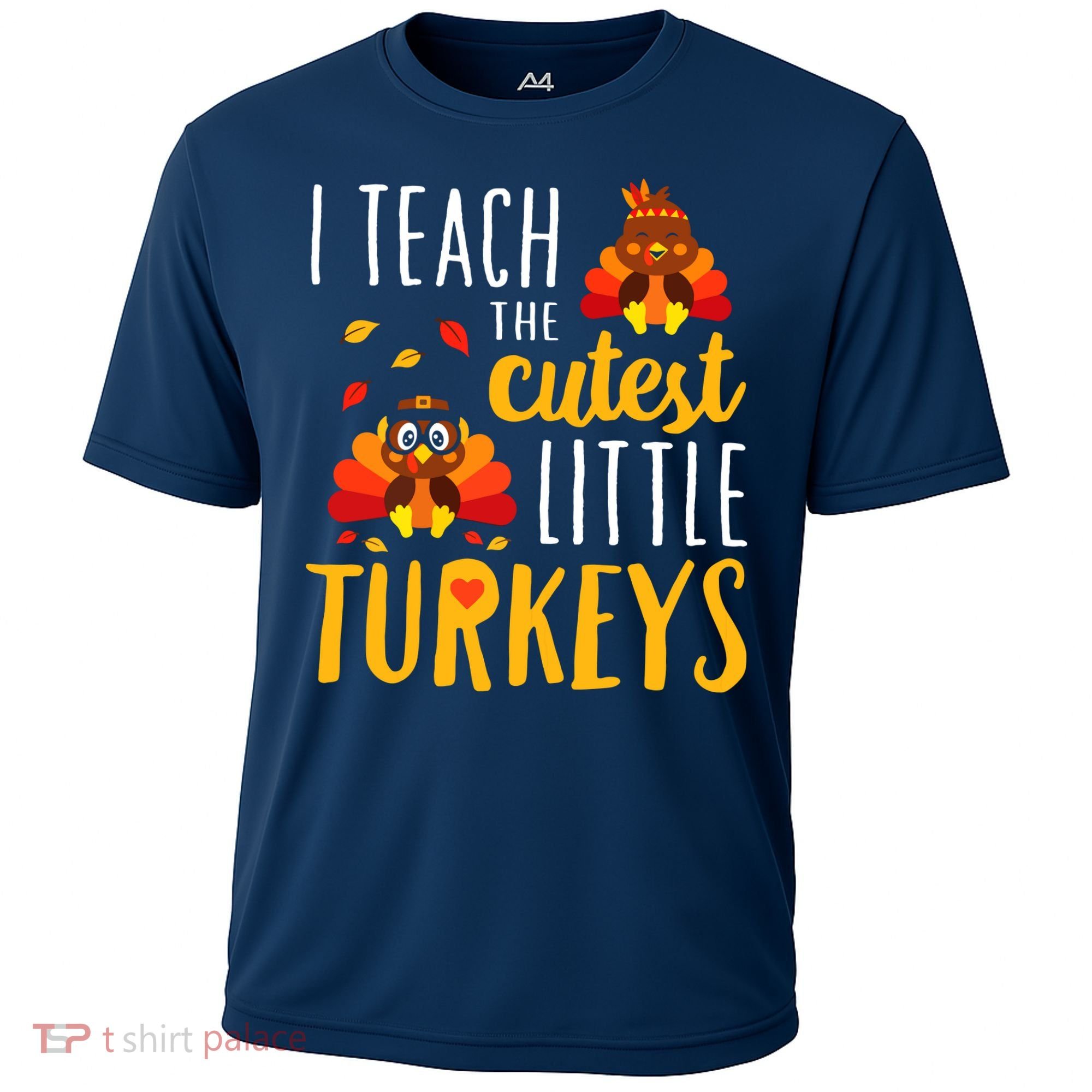 I Teach The Cutest Little Turkeys School Thankful Cooling Performance Crew T-Shirt