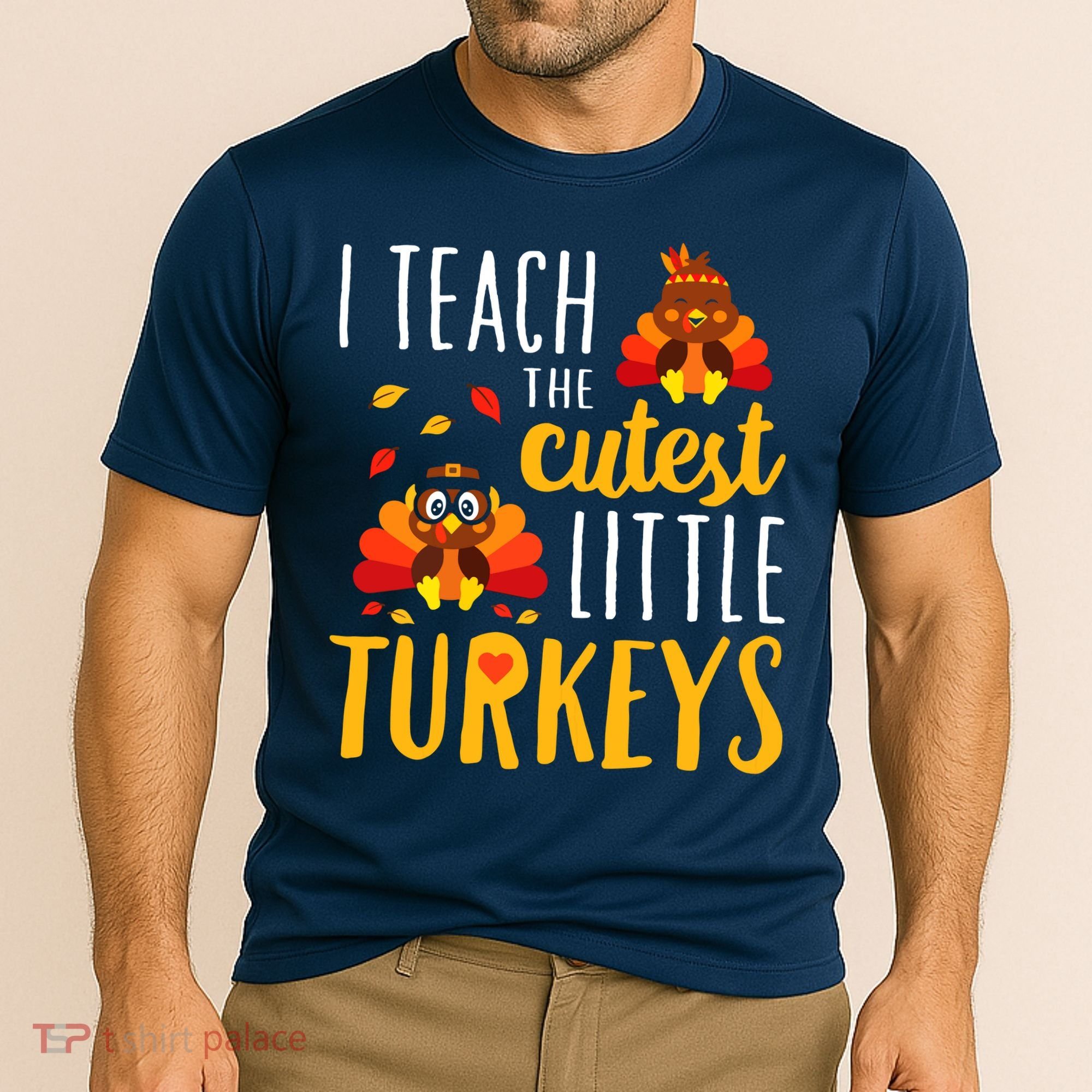 I Teach The Cutest Little Turkeys School Thankful Cooling Performance Crew T-Shirt