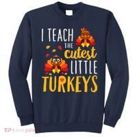 I Teach The Cutest Little Turkeys School Thankful Sweatshirt thumb 0