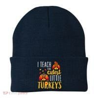 I Teach The Cutest Little Turkeys School Thankful Beanie thumb 0