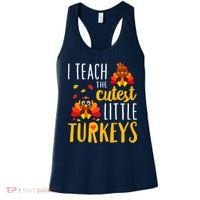 I Teach The Cutest Little Turkeys School Thankful Women's Tank Top thumb 0