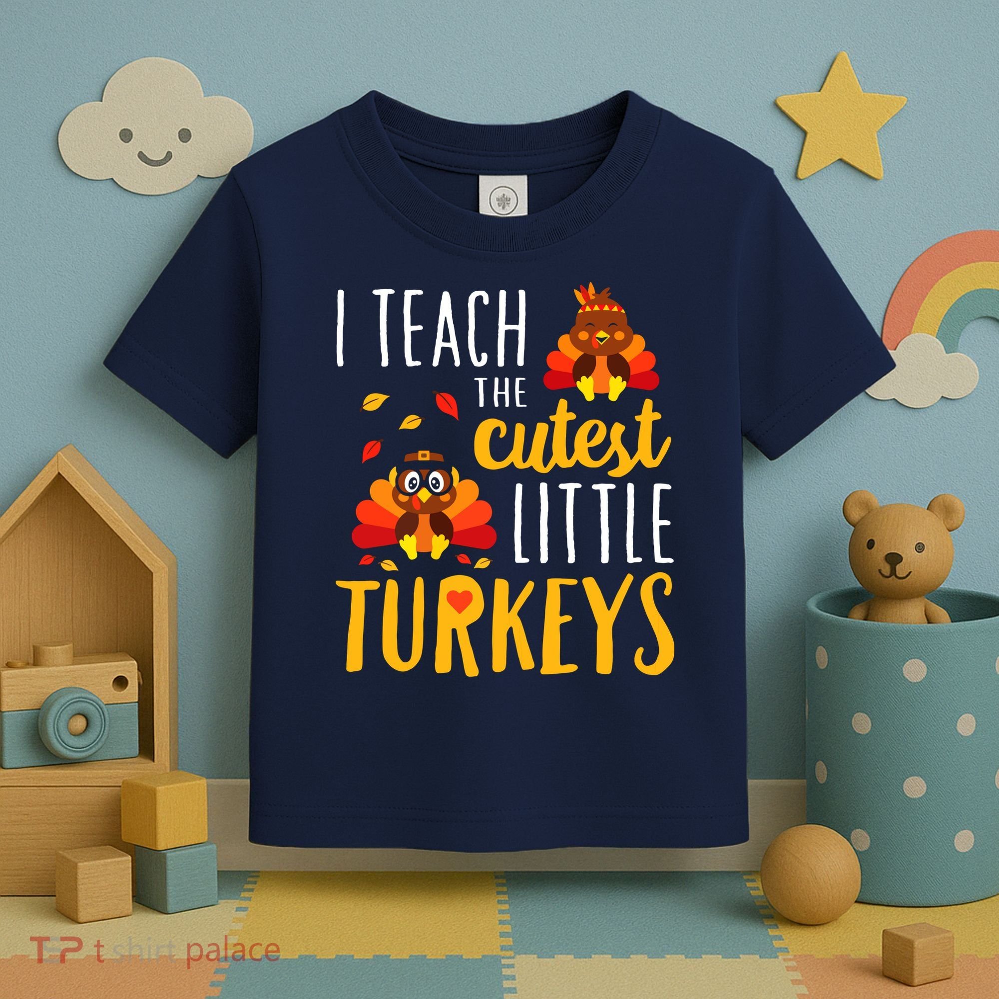 I Teach The Cutest Little Turkeys School Thankful Toddler T-Shirt
