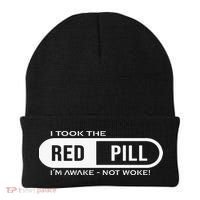 I Took The Red Pill I'm Awake Not Woke Pullover Hoodie Beanie thumb 0