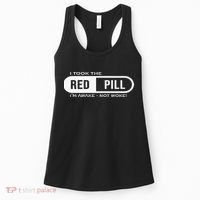 I Took The Red Pill I'm Awake Not Woke Pullover Hoodie Women's Tank Top thumb 0