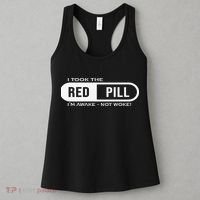I Took The Red Pill I'm Awake Not Woke Pullover Hoodie Women's Tank Top thumb 3