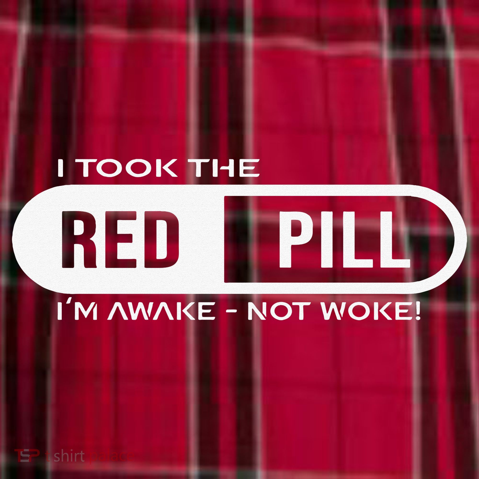 I Took The Red Pill I'm Awake Not Woke Pullover Hoodie Women's Flannel Plaid Pajama Pants