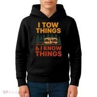 I Tow Things And I Know Things Kids Hoodie thumb 4