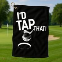 I'd Tap That Golf Funny Golf Golf Towel thumb 1
