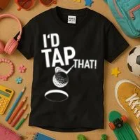 I'd Tap That Golf Funny Golf Kids T-Shirt thumb 3