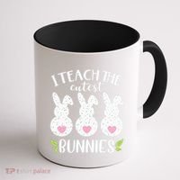I Teach The Cutest Bunnies Love Teaching Coffee Mug thumb 1