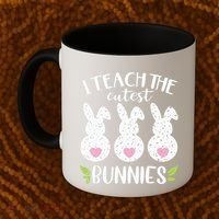 I Teach The Cutest Bunnies Love Teaching Coffee Mug thumb 2