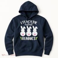 I Teach The Cutest Bunnies Love Teaching Hoodie thumb 0