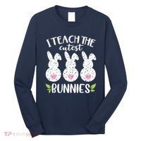 I Teach The Cutest Bunnies Love Teaching Long Sleeve Shirt thumb 0