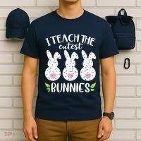 I Teach The Cutest Bunnies Love Teaching T-Shirt thumb 6
