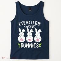 I Teach The Cutest Bunnies Love Teaching Tank Top thumb 2