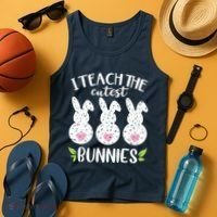 I Teach The Cutest Bunnies Love Teaching Tank Top thumb 4