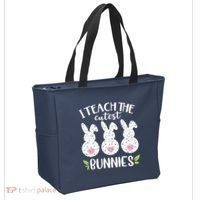 I Teach The Cutest Bunnies Love Teaching Tote Bag thumb 2