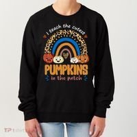 I Teach The Cutest Pumpkins In The Patch Leopard Women's Sweatshirt thumb 0