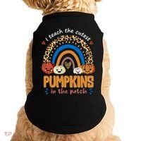 I Teach The Cutest Pumpkins In The Patch Leopard Doggie Tank thumb 0