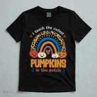 I Teach The Cutest Pumpkins In The Patch Leopard T-Shirt thumb 5