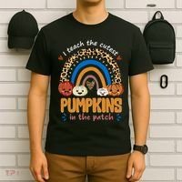 I Teach The Cutest Pumpkins In The Patch Leopard T-Shirt thumb 6