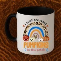 I Teach The Cutest Pumpkins In The Patch Leopard Coffee Mug thumb 2