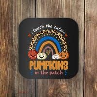 I Teach The Cutest Pumpkins In The Patch Leopard Coaster thumb 0