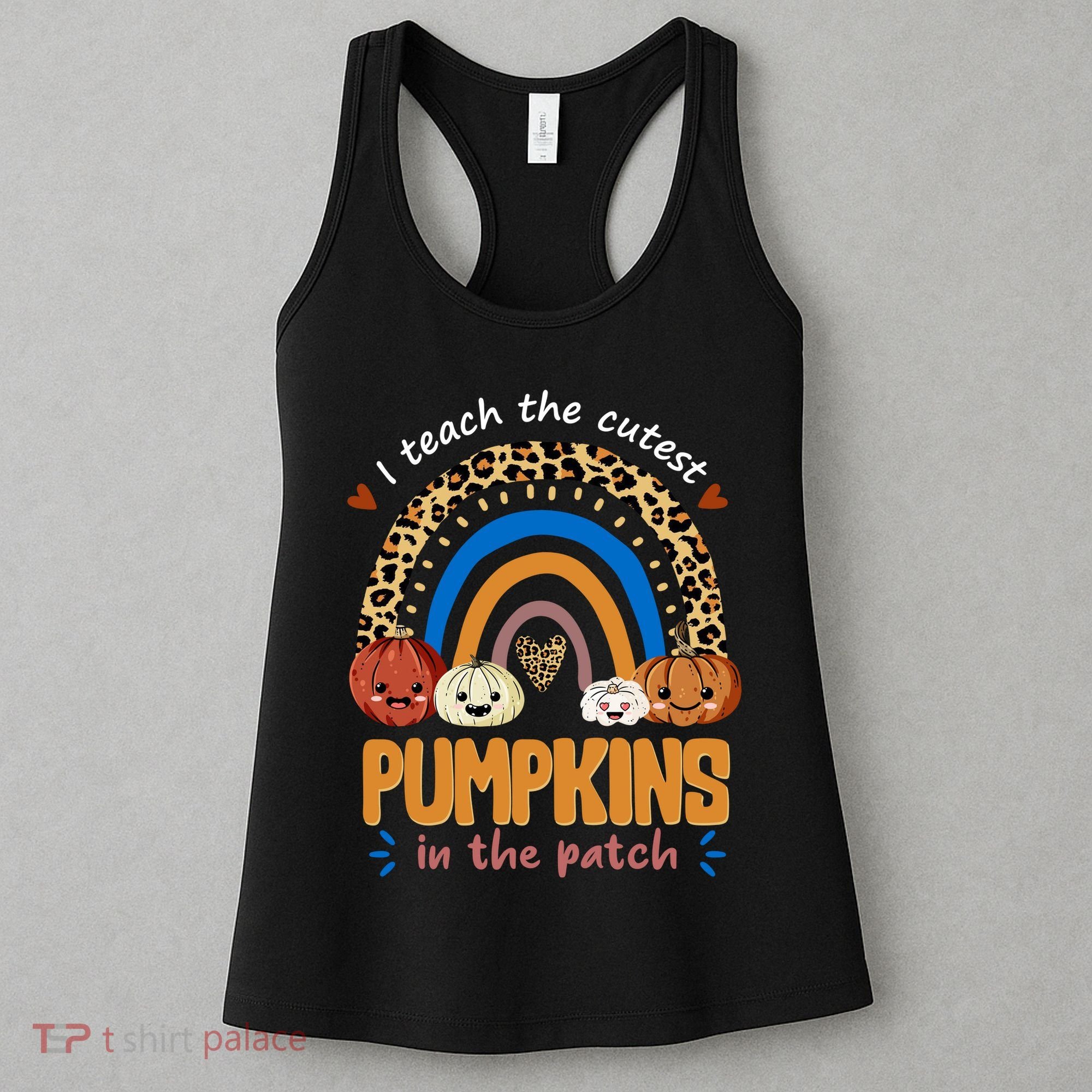 I Teach The Cutest Pumpkins In The Patch Leopard Women's Tank Top