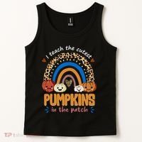 I Teach The Cutest Pumpkins In The Patch Leopard Tank Top thumb 2