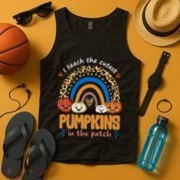 I Teach The Cutest Pumpkins In The Patch Leopard Tank Top thumb 4