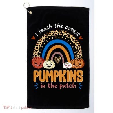 I Teach The Cutest Pumpkins In The Patch Leopard Golf Towel