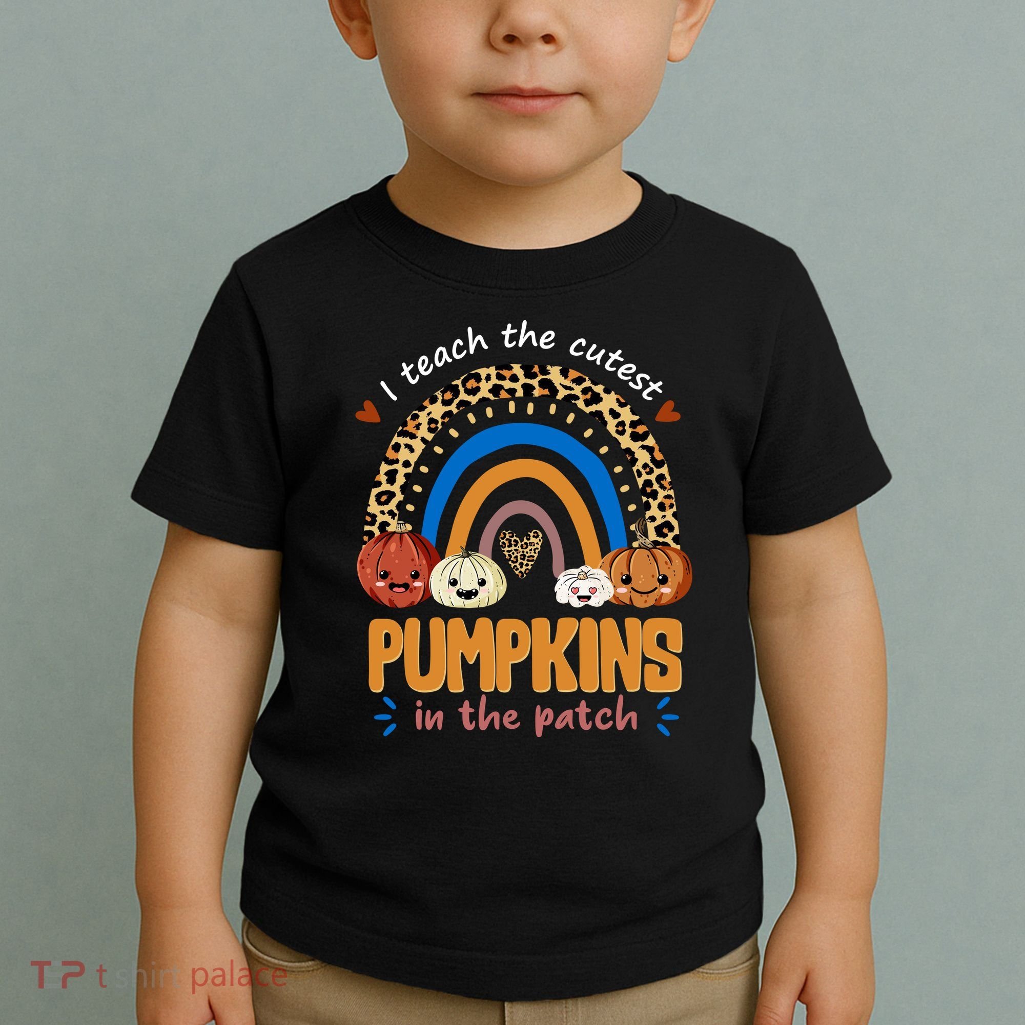 I Teach The Cutest Pumpkins In The Patch Leopard Toddler T-Shirt