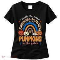 I Teach The Cutest Pumpkins In The Patch Leopard Women's T-Shirt thumb 0