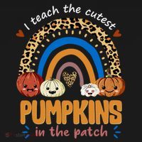 I Teach The Cutest Pumpkins In The Patch Leopard Women's T-Shirt thumb 6