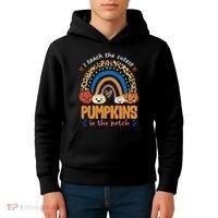 I Teach The Cutest Pumpkins In The Patch Leopard Kids Hoodie thumb 4
