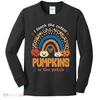 I Teach The Cutest Pumpkins In The Patch Leopard Kids Long Sleeve Shirt thumb 0