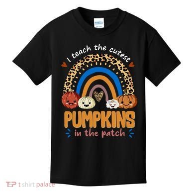 I Teach The Cutest Pumpkins In The Patch Leopard Kids T-Shirt