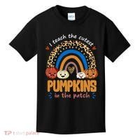 I Teach The Cutest Pumpkins In The Patch Leopard Kids T-Shirt thumb 0