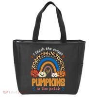 I Teach The Cutest Pumpkins In The Patch Leopard Tote Bag thumb 0
