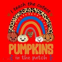 I Teach The Cutest Pumpkins In The Patch Leopard Santa Hat thumb 1