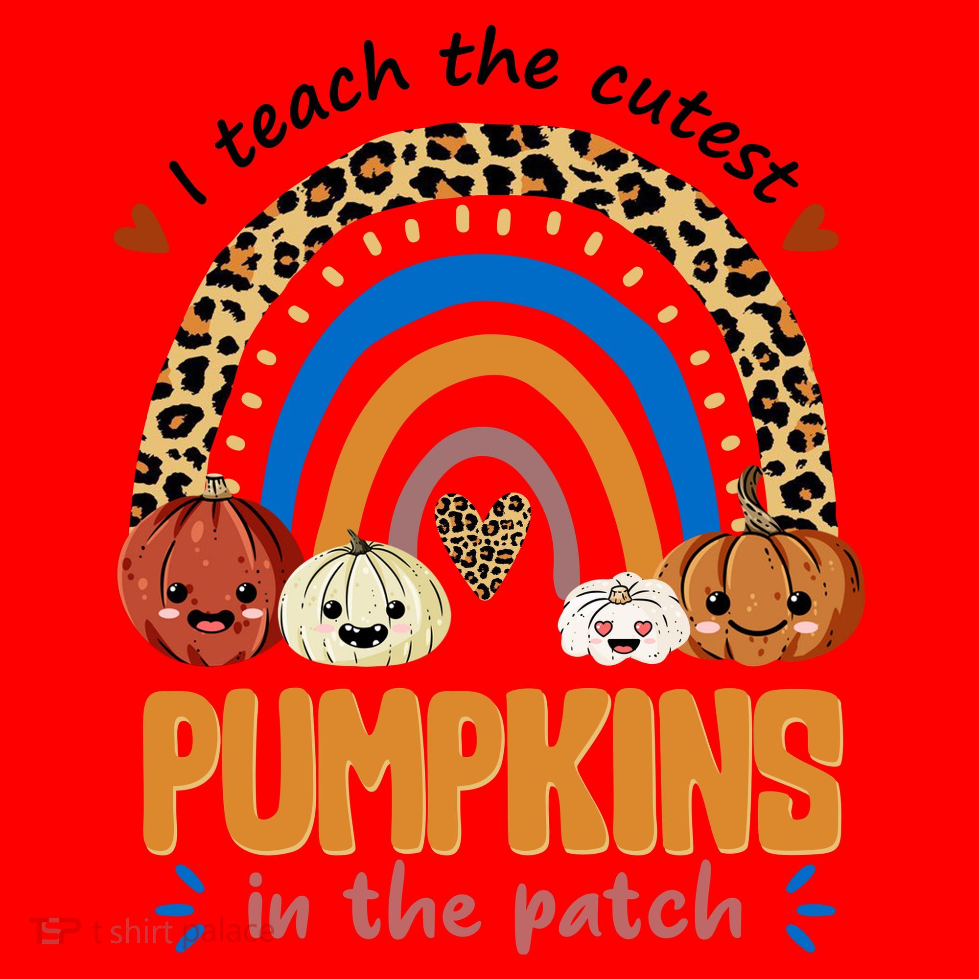 I Teach The Cutest Pumpkins In The Patch Leopard Santa Hat