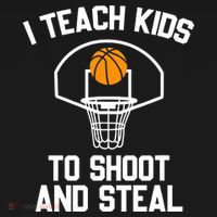 I Teach To Shoot And Steal High School funny Basketball Mousepad thumb 1