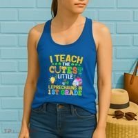 I Teach The Cutest Leprechauns In 1st Grade St PatrickS Day Great Gift Women's Tank Top thumb 2