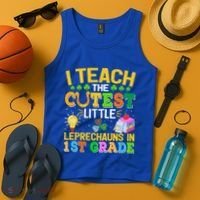 I Teach The Cutest Leprechauns In 1st Grade St PatrickS Day Great Gift Tank Top thumb 4