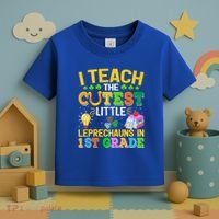 I Teach The Cutest Leprechauns In 1st Grade St PatrickS Day Great Gift Toddler T-Shirt thumb 3