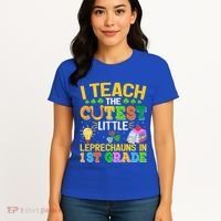 I Teach The Cutest Leprechauns In 1st Grade St PatrickS Day Great Gift Women's T-Shirt thumb 4